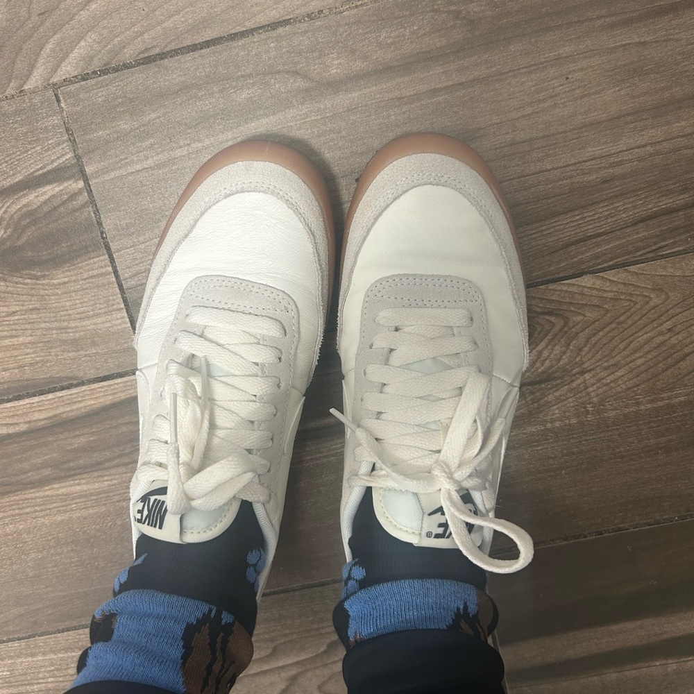 Nike White and Brown Sneakers